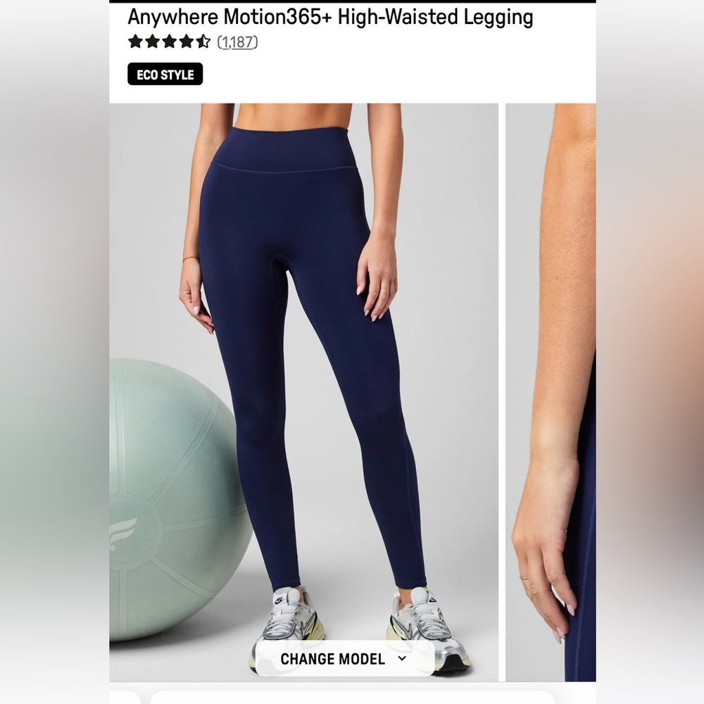 Fabletics anywhere motion 365 high waisted leggings navy M medium